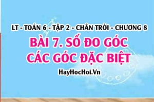 Số đo góc, cách đo góc, so sánh hai góc, các góc đặc biệt? Toán 6 chân trời Tập 2 chương 8 Bài 7